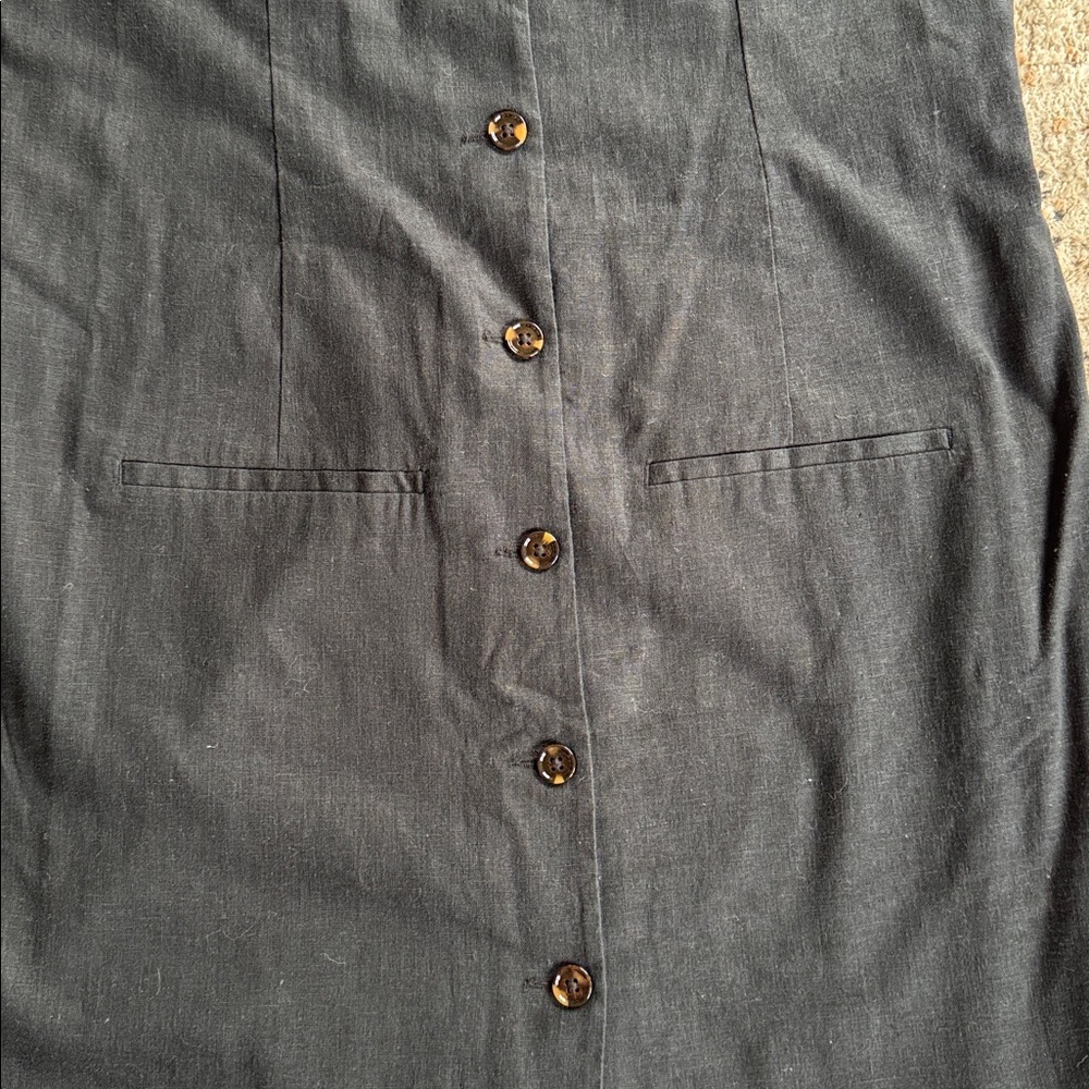 Abercrombie & Fitch Black Button-Front Mini Dress - Picture 3 of 8
